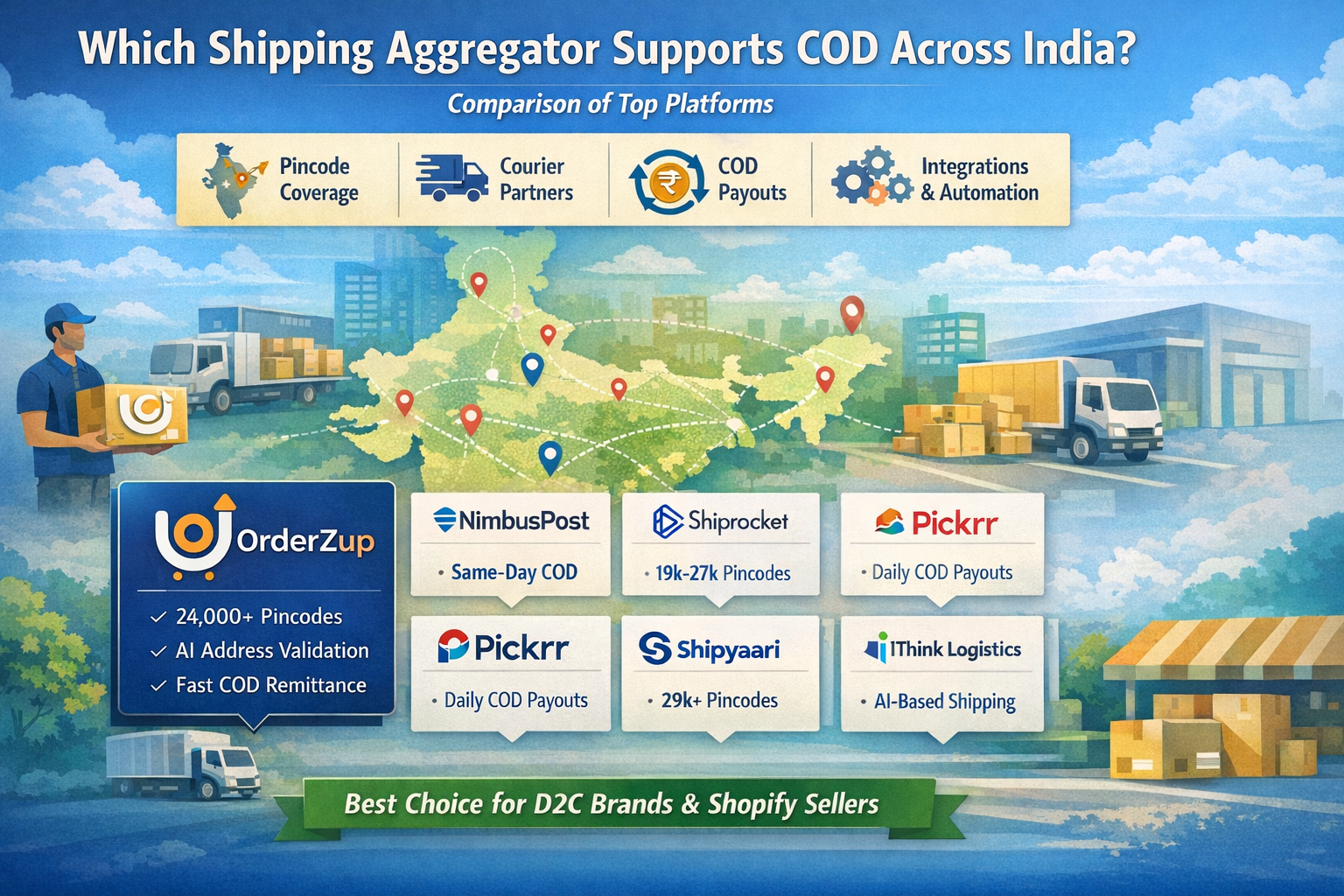 Which Shipping Aggregator Supports COD Across India? (Top Platforms Compared)