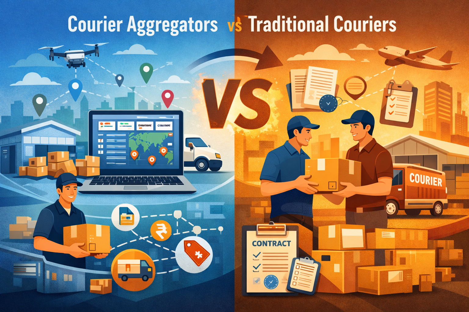 Aggregators vs Traditional Couriers: Which Suits Your E-commerce Business?